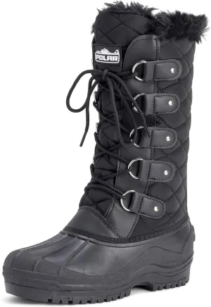 POLAR Womens Waterproof Tactical Mountain Walking Snow Knee Boots