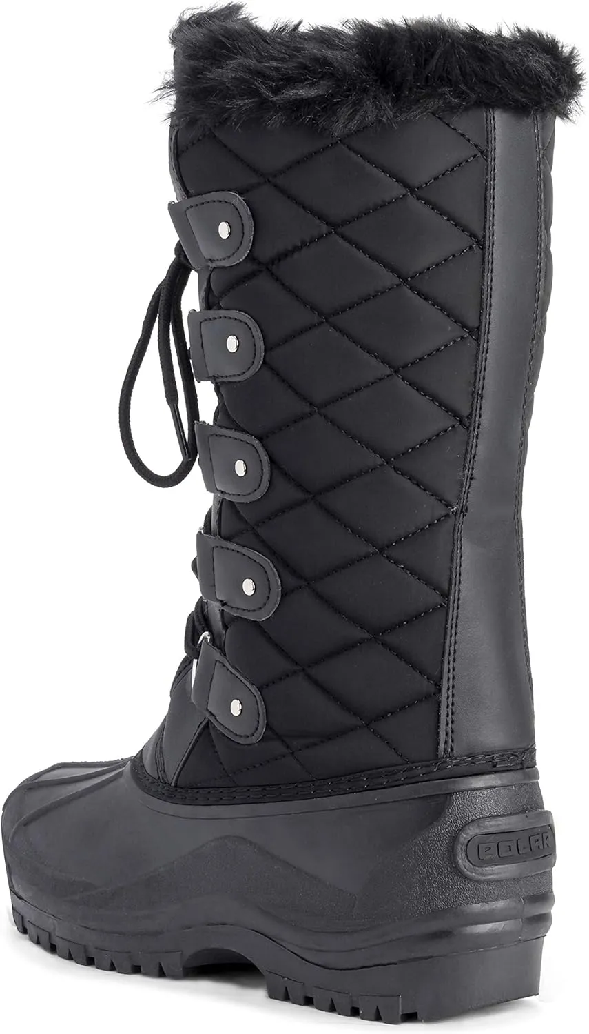 POLAR Womens Waterproof Tactical Mountain Walking Snow Knee Boots