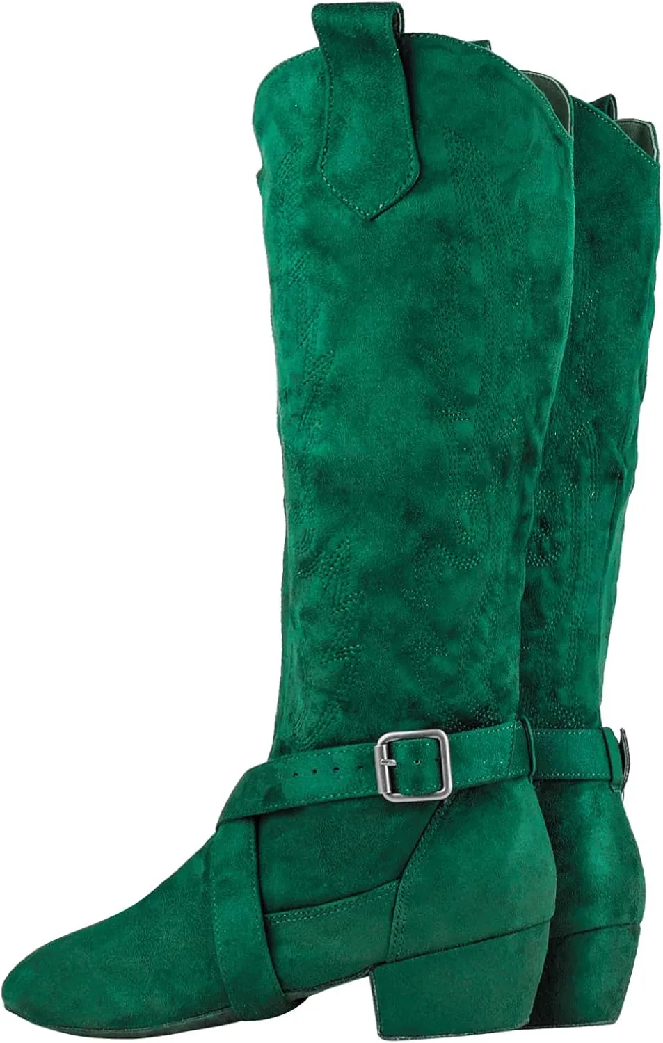 Prescott Suede Sole Western Style Line Dancing Salsa Shoe Long Warm Up Line Shoes West Coast Swing Dance Boots
