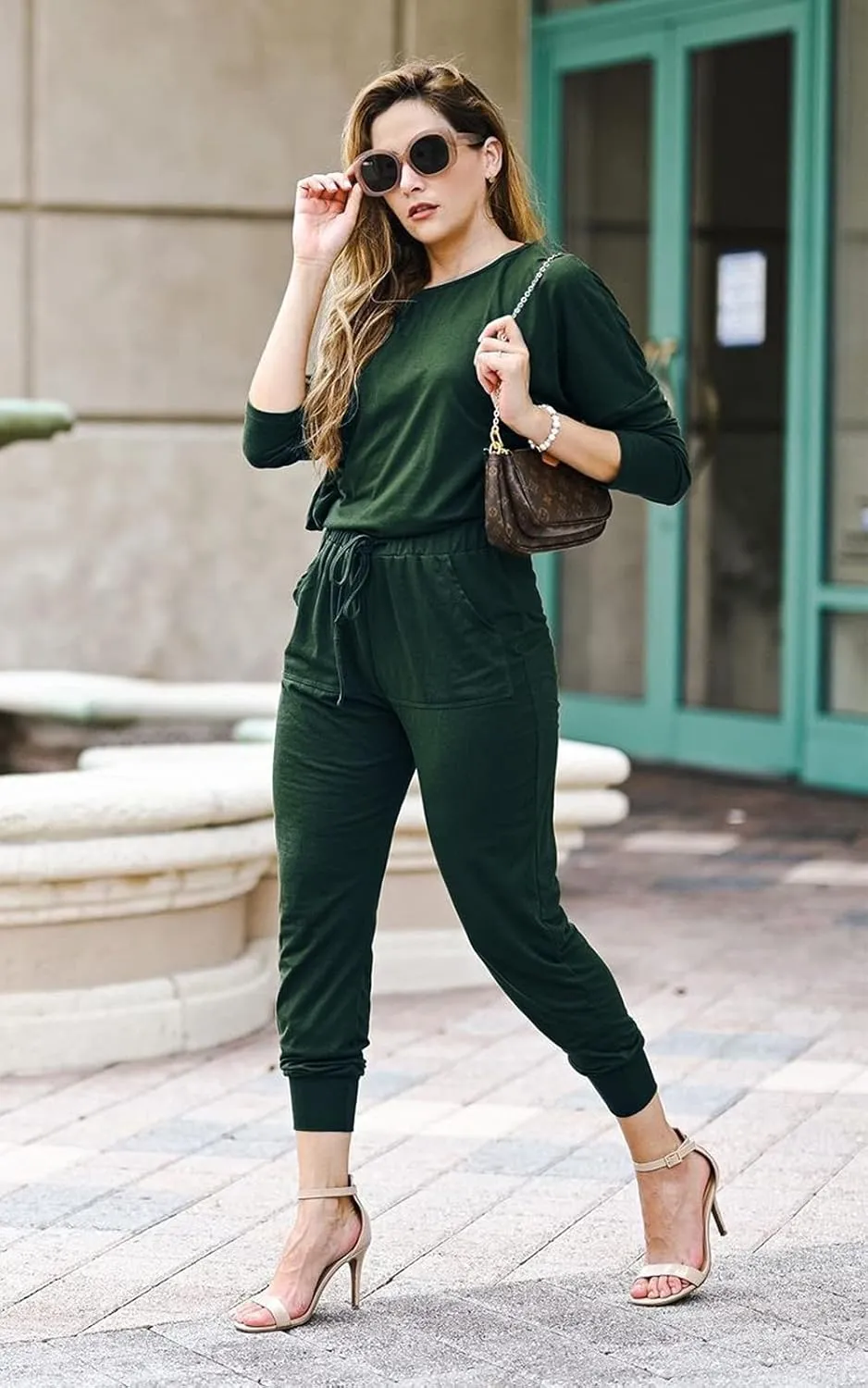 PRETTYGARDEN Women's Spring Fall 2 Piece Lounge Outfit Long Sleeve Crewneck Pullover Tops High Waisted Pants Set Tracksuit
