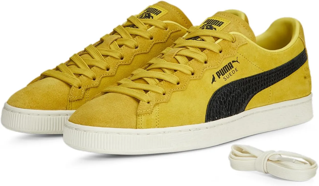 Puma Mens Staple X Suede Lace Up Sneakers Shoes Casual - Yellow