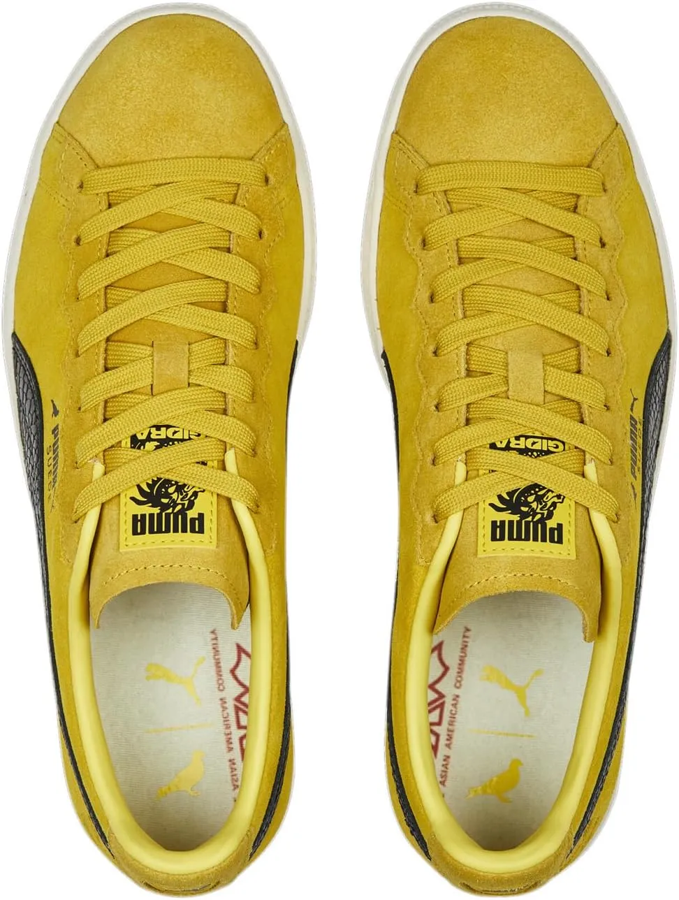 Puma Mens Staple X Suede Lace Up Sneakers Shoes Casual - Yellow