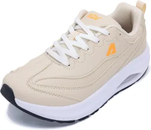 QAUPPE Women's Wide Toe Box Shoes Arch Support Walking Shoes Orthotic Plantar Fasciitis Shoes Air Tennis Sneakers