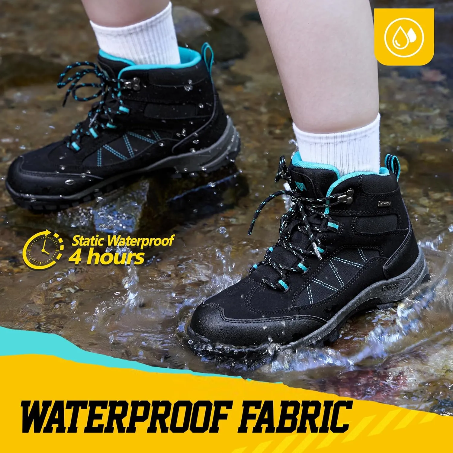 R CORD Steel Toe Boots for Women Waterproof Safety Work Boots Non-slip Composite Toe Boots for Women Steel Toe Shoes for Women Construction Boots Hiking Boots Womens