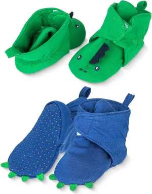 Rising Star Baby-Girl's Fleece Boots 0-12 Months Non Slip Grippers Slippers That Stay on Snow