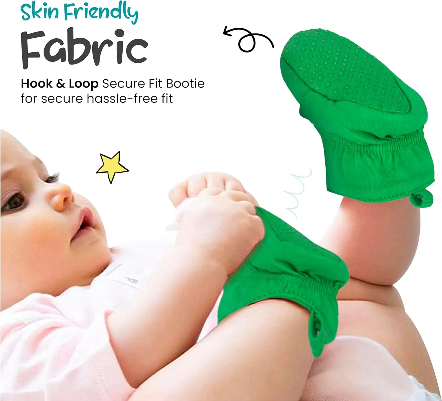 Rising Star Baby-Girl's Fleece Boots 0-12 Months Non Slip Grippers Slippers That Stay on Snow