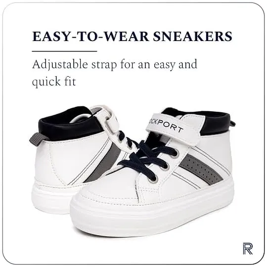Rockport Toddler Shoes Kids Sneakers Boys High Top Shoes Ankle Sneakers Tennis Walking Lightweight and Durable Shoes for Little Baby Boys (Toddler/Little Kids)