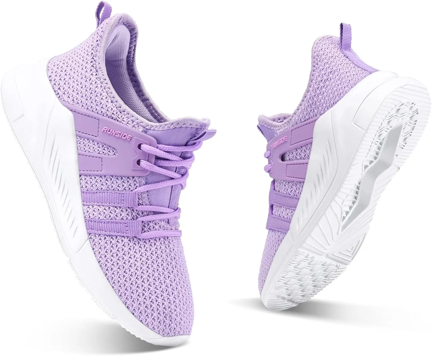 RUNSIDE Boys Girls Tennis Shoes Kids Lightweight Breathable Sneakers Lace-up Running Athletic Shoes for Toddler/Little Kid/Big Kid