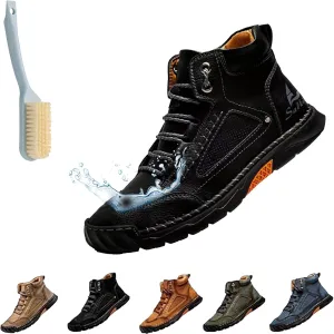 Sawbehind Mens Boots, Waterproof Sawbehind Men'S Comfortable Handmade Leather Boots, Saw Behind Mens Spacious Toe Shoes