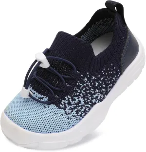 Scurtain Toddler Shoes Boys Girls Tennis Shoes Kids Barefoot Shoes Slip on Sneakers Breathable Walking Running Shoes