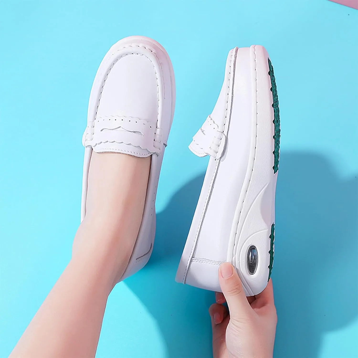 Semshedy Women Nurse Shoes Orthopedic Platform Nursing Sneakers Air Cushion Diabetic Walking Wedge Sneaker