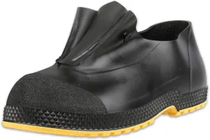 Servus SuperFit 4" PVC Dual-Compound Slip-On Men's Overshoes, Black & Yellow (11003-Bagged)