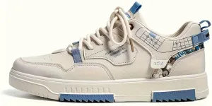 Skate Shoes for Men - Breathable, Slip-Resistant, Easy Clean Lace-up Sneakers with Good Grip, Perfect for Casual Outings and Active Lifestyles