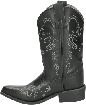 Smoky Mountain Boots Women's Jolene Pull on Embroidered Snip Toe Brown Waxed Distress Boots Cowboy
