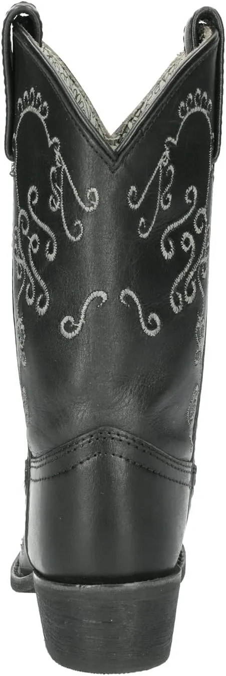 Smoky Mountain Boots Women's Jolene Pull on Embroidered Snip Toe Brown Waxed Distress Boots Cowboy