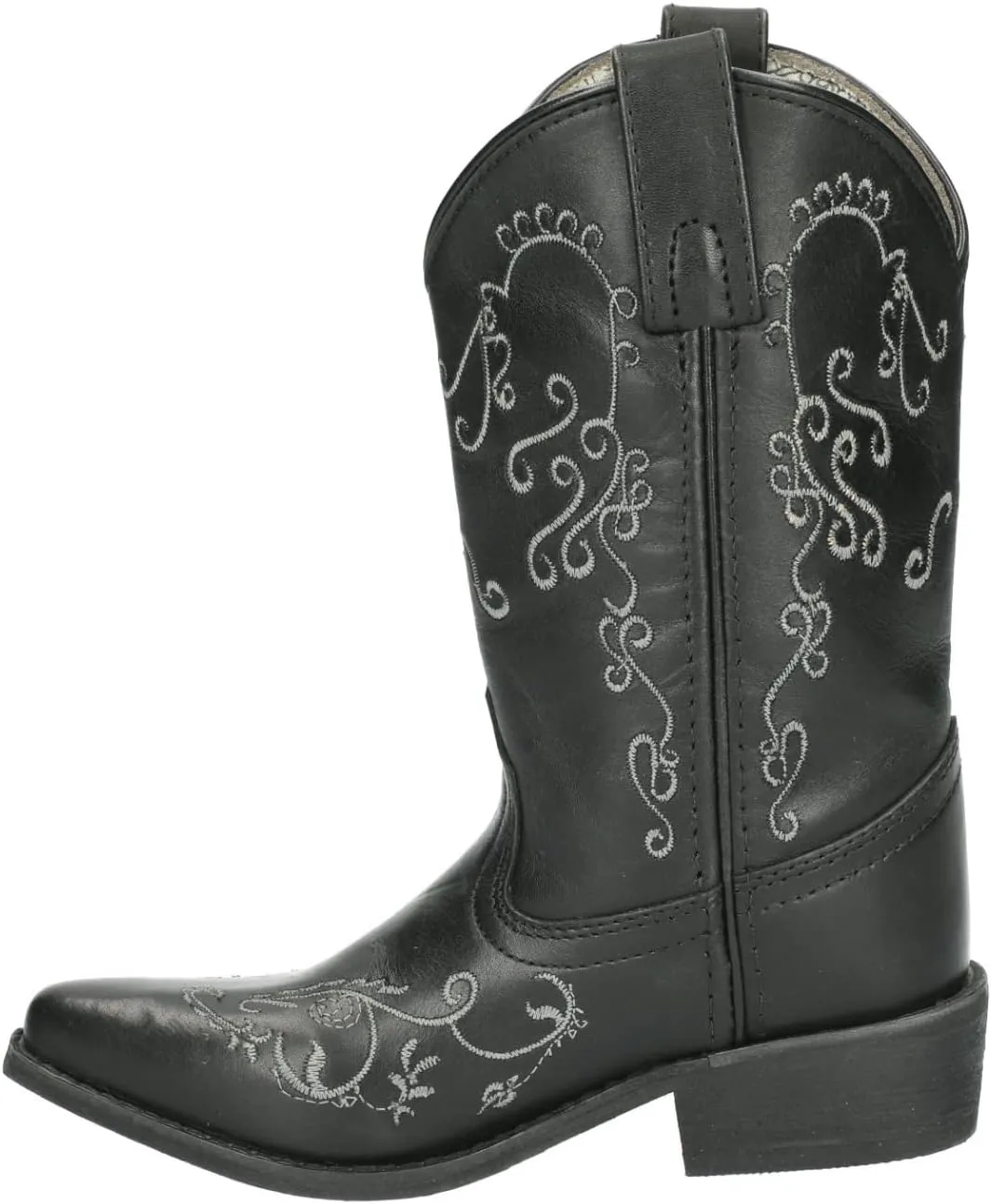 Smoky Mountain Boots Women's Jolene Pull on Embroidered Snip Toe Brown Waxed Distress Boots Cowboy
