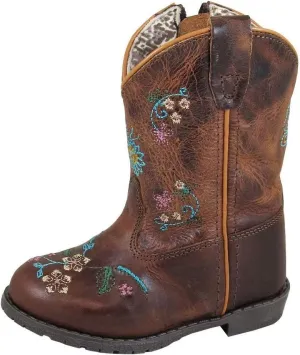 Smoky Mountain Western Boots Girls Florence Zip Up Brown 3831T
