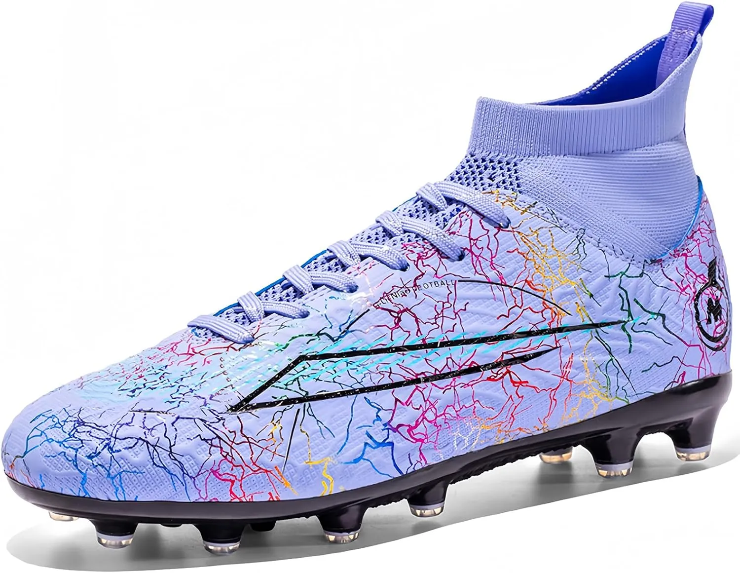Soccer Cleats for Mens Womens Turf Soccer Shoes Indoor Footall Cleats High Ankle TF AG FG Football Boots Wide Training Sneaker