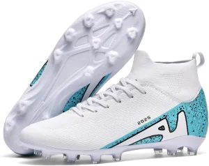 Soccer Cleats for Womens Mens Outdoor Unisex Turf Shoes Youth Rugby Shoes Adult AG FG TF Football Boots Wide Training Sneaker