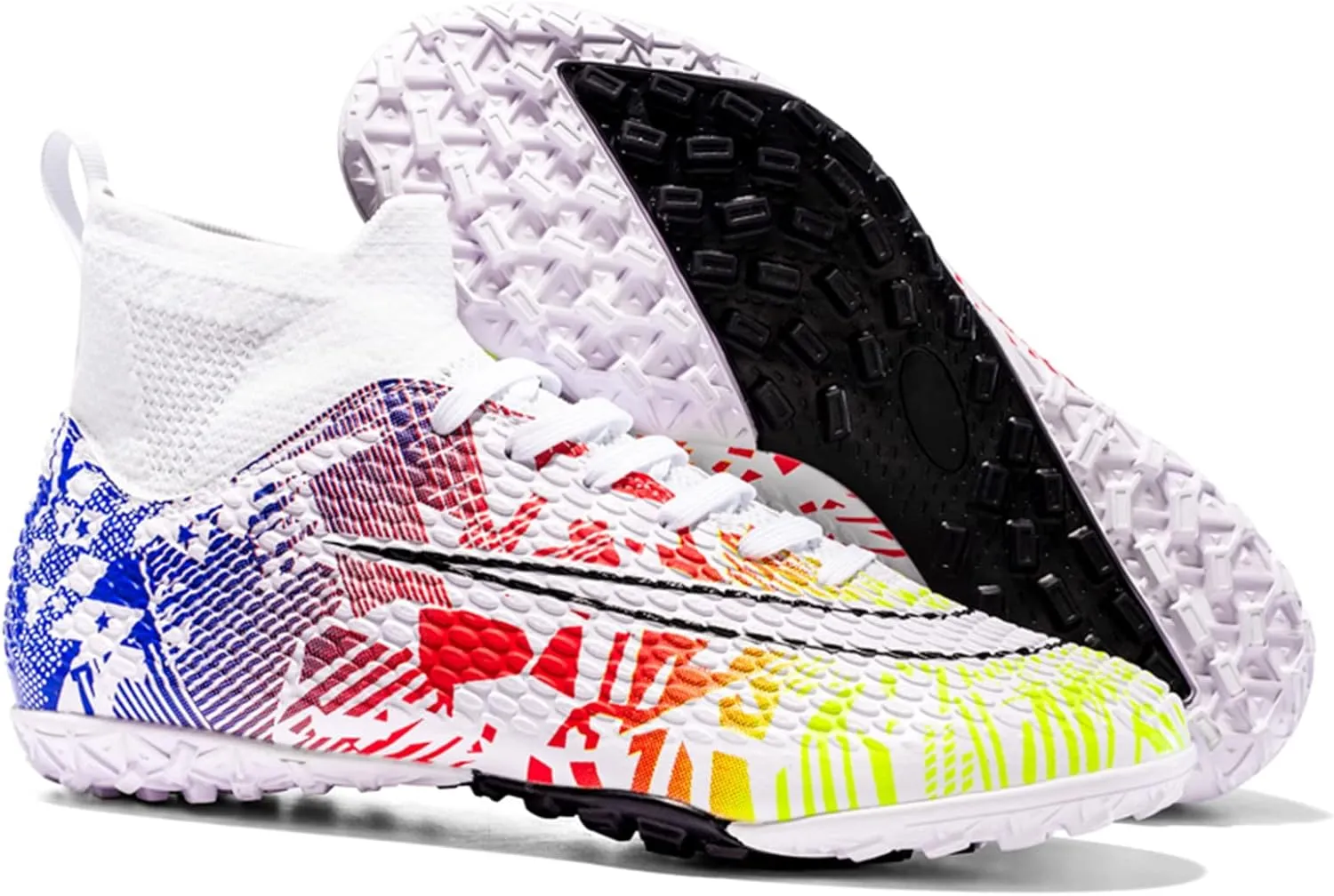 Soccer Cleats Mens Womens Indoor Soccer Shoes Wide Baseball Turf Shoes Youth Rugby Shoes Adult Artificial Ground AG FG TF Football Boots