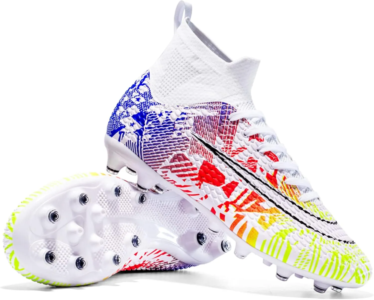 Soccer Cleats Mens Womens Indoor Soccer Shoes Wide Baseball Turf Shoes Youth Rugby Shoes Adult Artificial Ground AG FG TF Football Boots