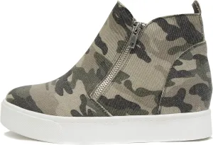 Soda Womens Taylor Nubuck Hight Top Slip On Fashion Sneakers