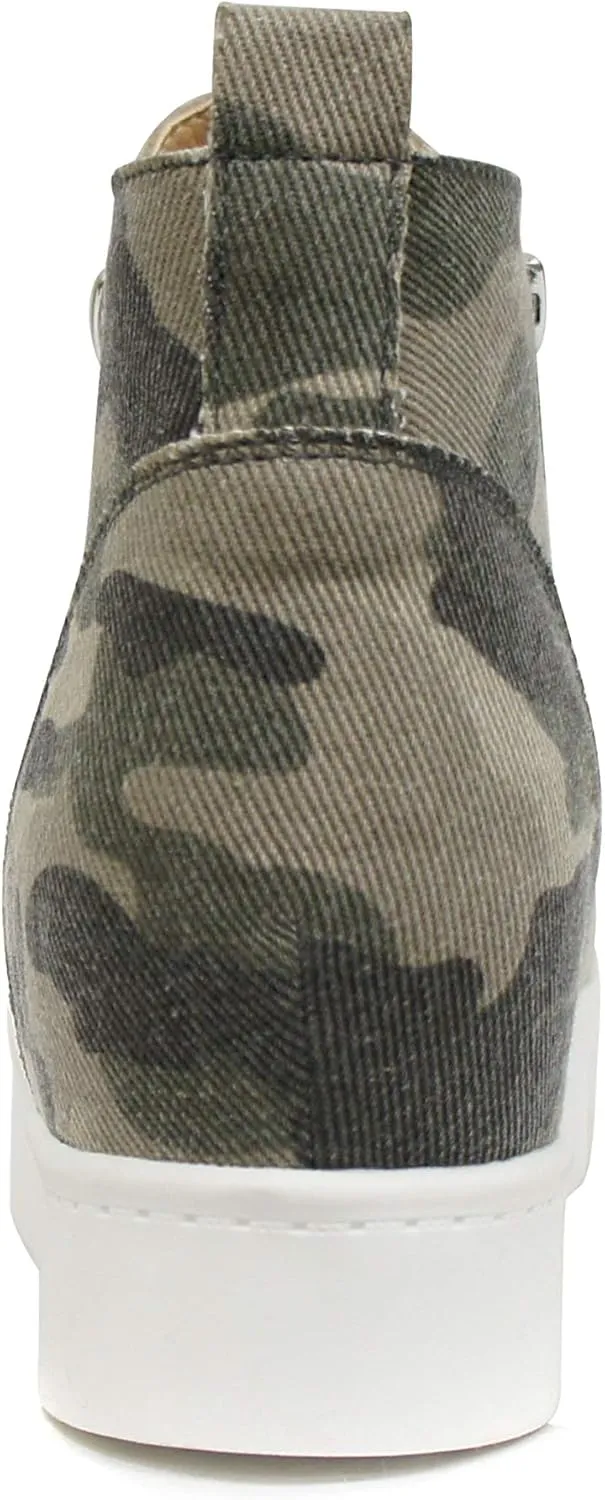 Soda Womens Taylor Nubuck Hight Top Slip On Fashion Sneakers