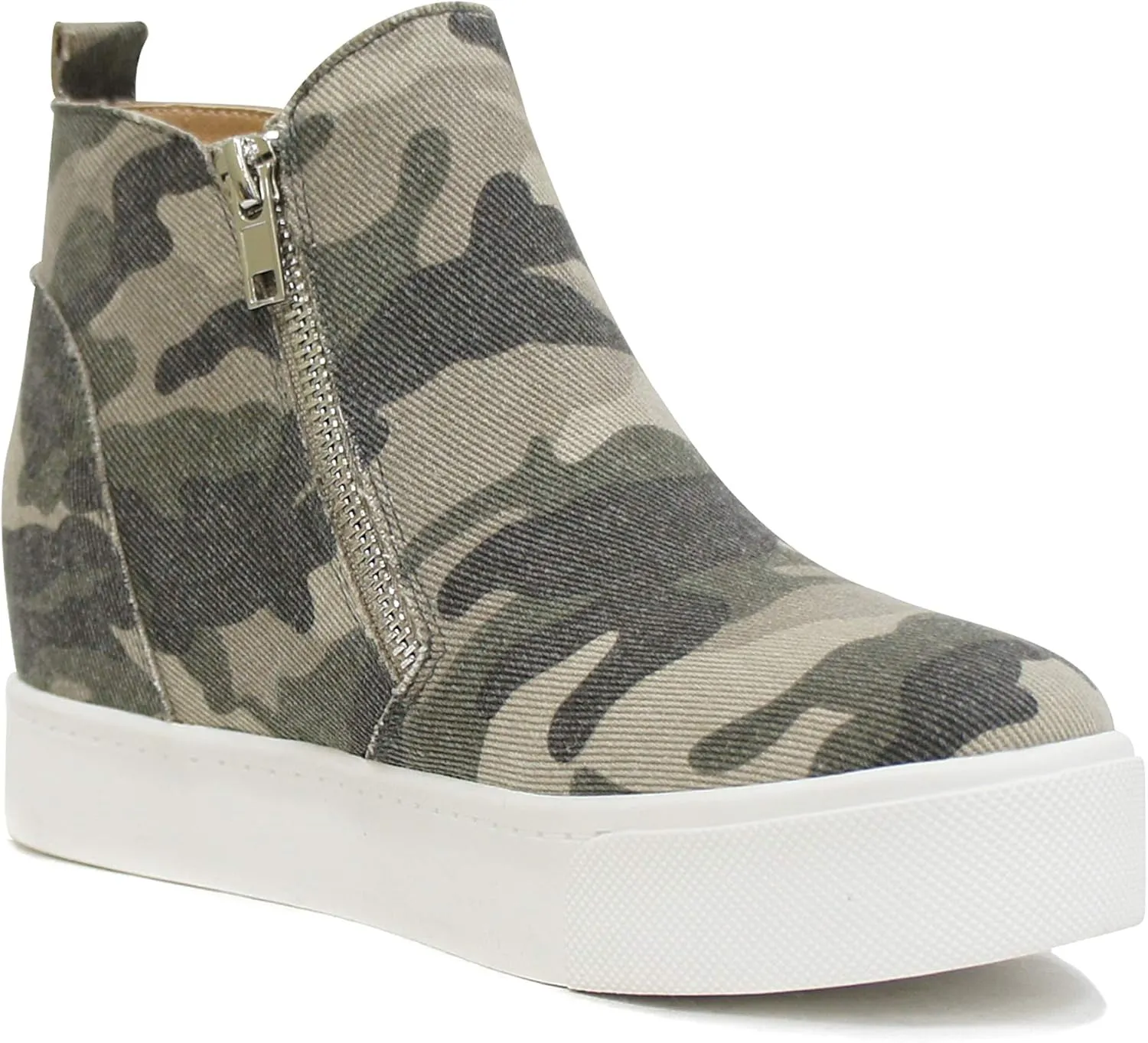 Soda Womens Taylor Nubuck Hight Top Slip On Fashion Sneakers