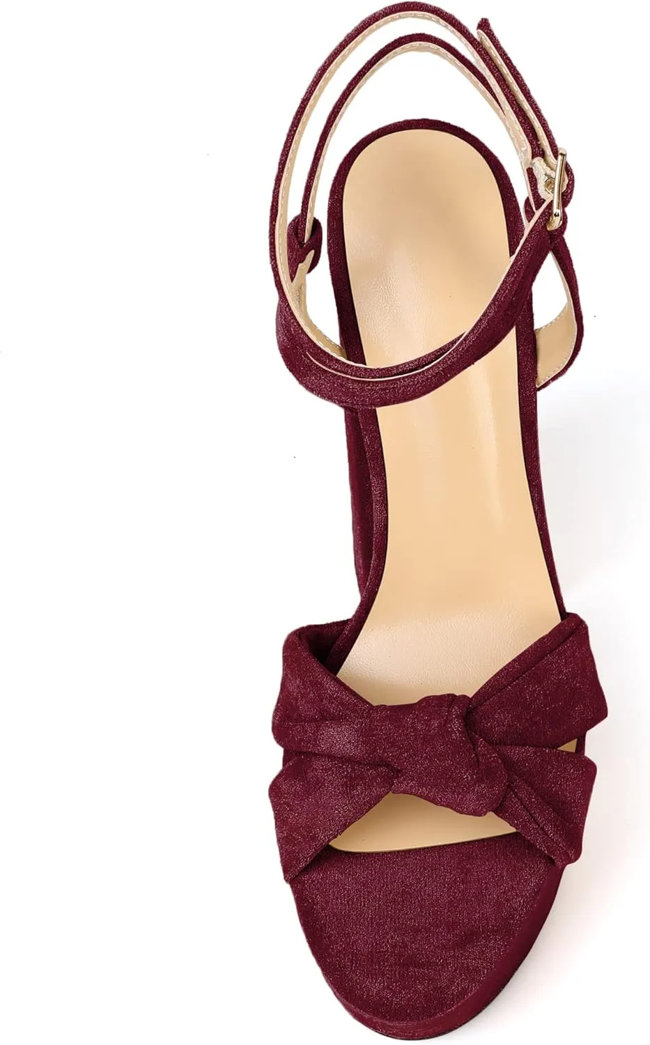 Soireelady Women's Platform Sandals Chunky High Heels Open Toe Crisscross Strap Heeled Sandals Dressy Heels for Party Evening and Nightclub
