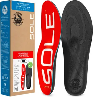 SOLE Active Medium Shoe Insoles with Metatarsal Pads - Men's Size 3/Women's Size 5