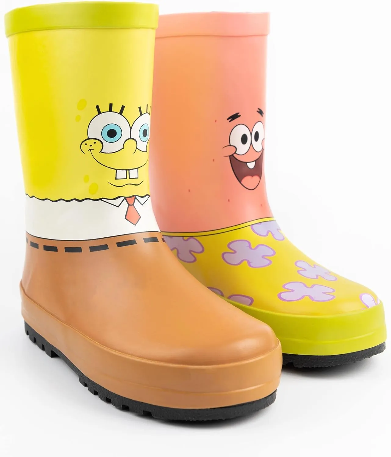 SpongeBob SquarePants Boys Wellys | Patrick Star & Sponge Bob | Toddlers Water Resistant Walking Shoes | Gift for Children