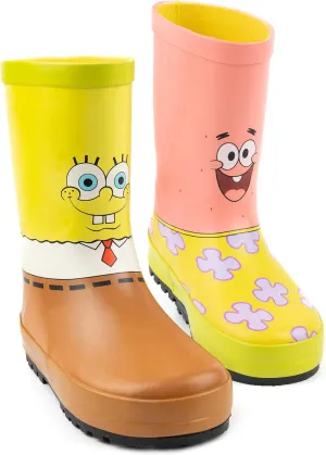 SpongeBob SquarePants Boys Wellys | Patrick Star & Sponge Bob | Toddlers Water Resistant Walking Shoes | Gift for Children