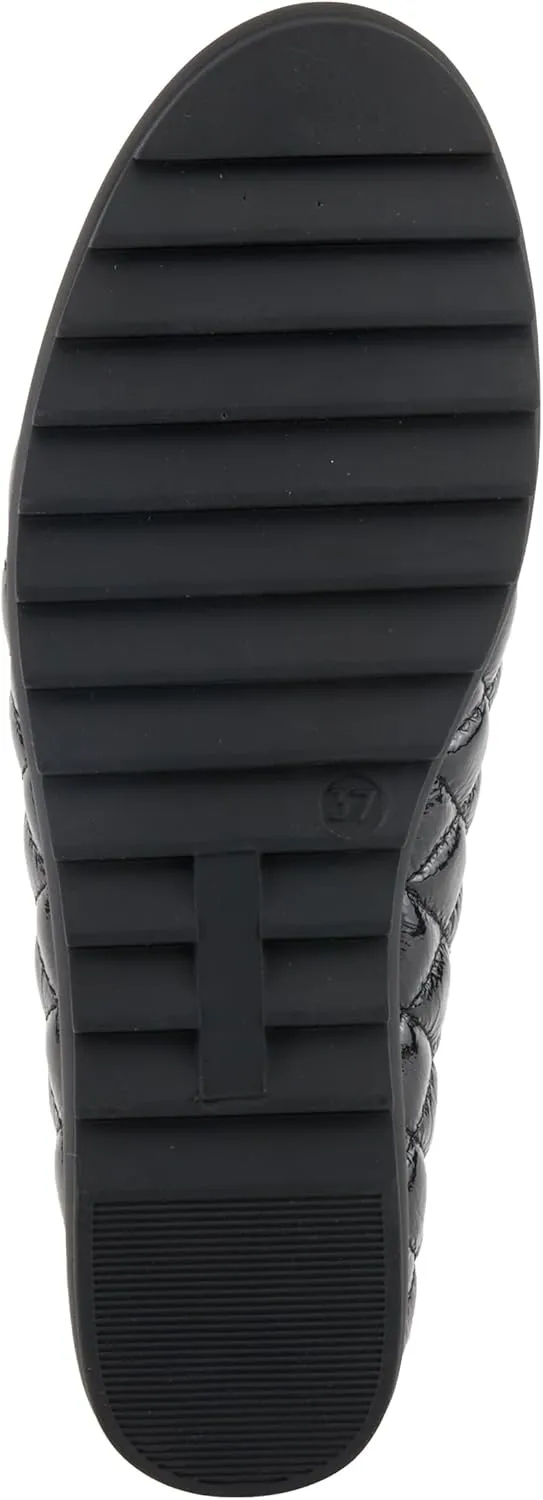 Spring Step Women's BALLEQUINA Flats with Quilted Leather, Bow Detail, and Supportive Wedge