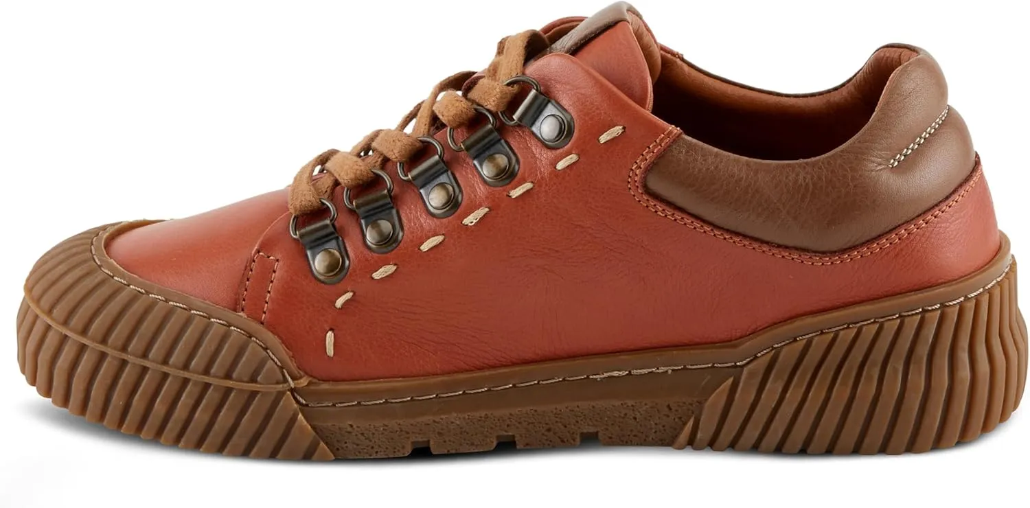 Spring Step Women's LAZARLO Sneakers with Soft Leather, Chunky Sole, and Removable Insoles