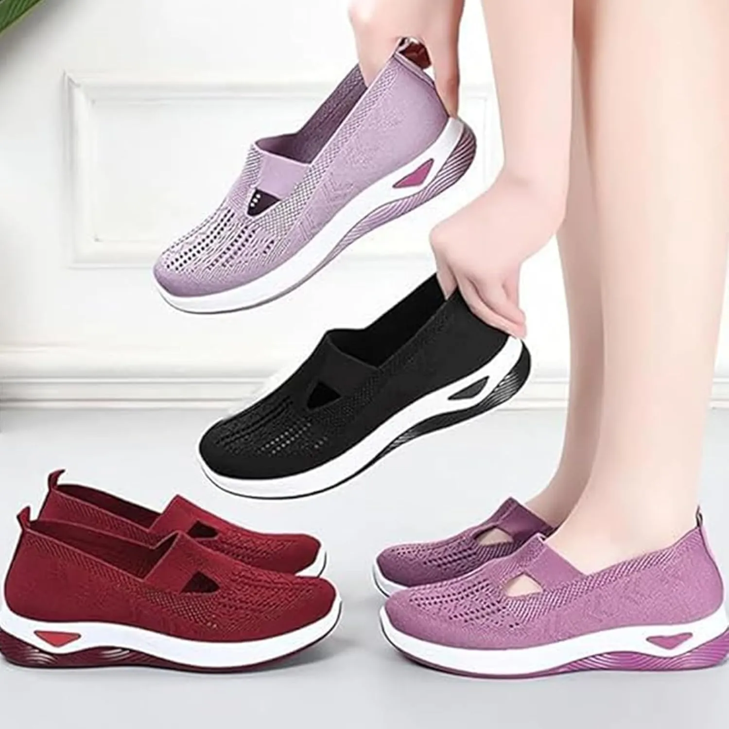 Stanceflex Shoes for Women, Stanceflex Orthopedic All-Day Comfort Sneakers, Comfortable Slip on Sneakers with Support