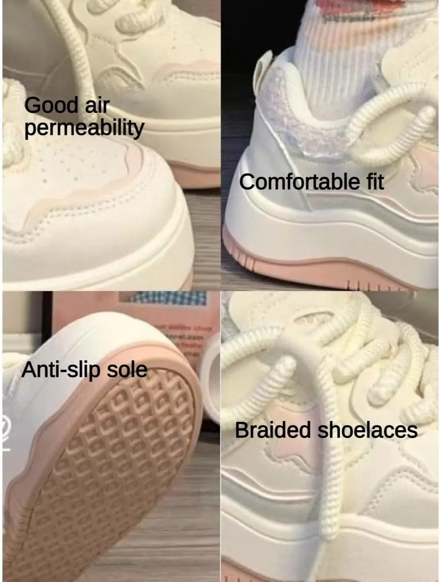Star Platform Shoes, Cute Sneakers for Women Walking Outdoor, Thick Soled Shoes, Stylish Casual Shoes for Sports