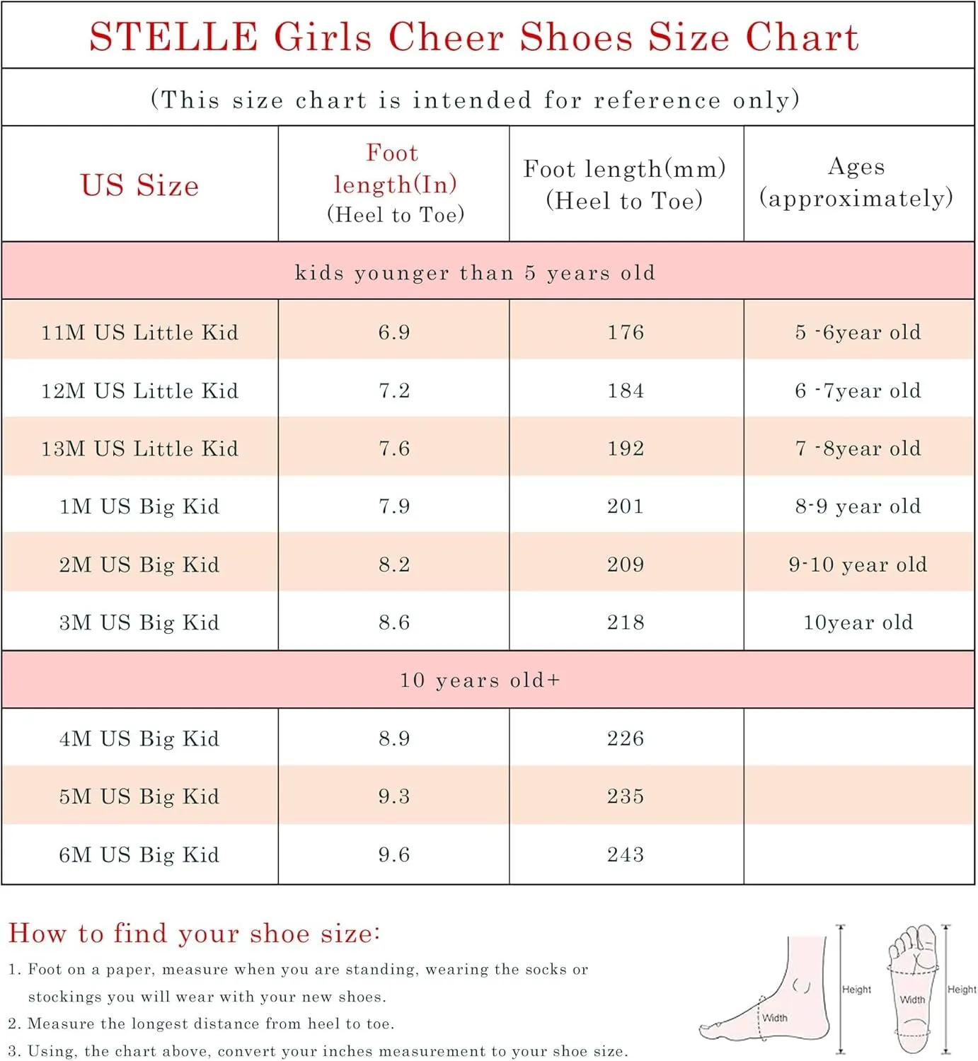 Stelle Cheer Shoes Girls White Cheerleading Dance Shoes Youth Athletic Training Tennis Sneakers for Competition Sport