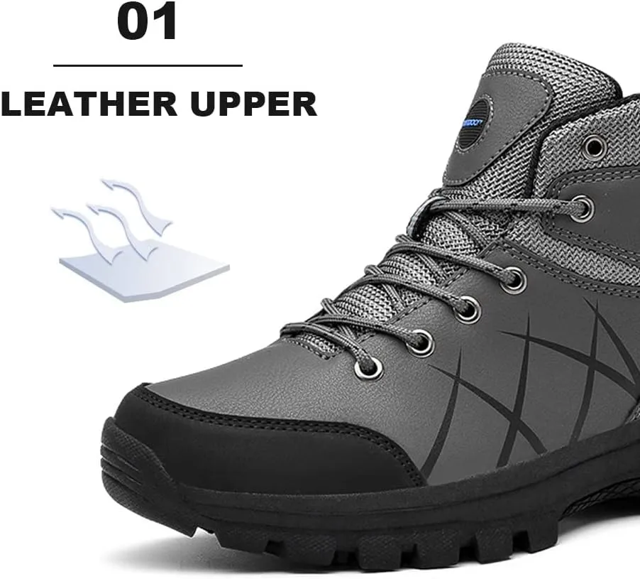 Succttssful Men's Breathable Hiking Trekking Boots for Outdoor - Comfortable Backpacking Boots for Traveler
