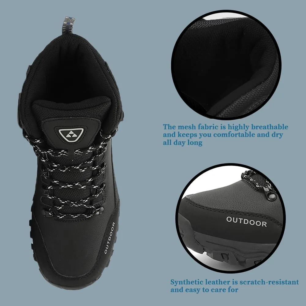 Succttssful Men's Breathable Hiking Trekking Boots for Outdoor - Comfortable Backpacking Boots for Traveler