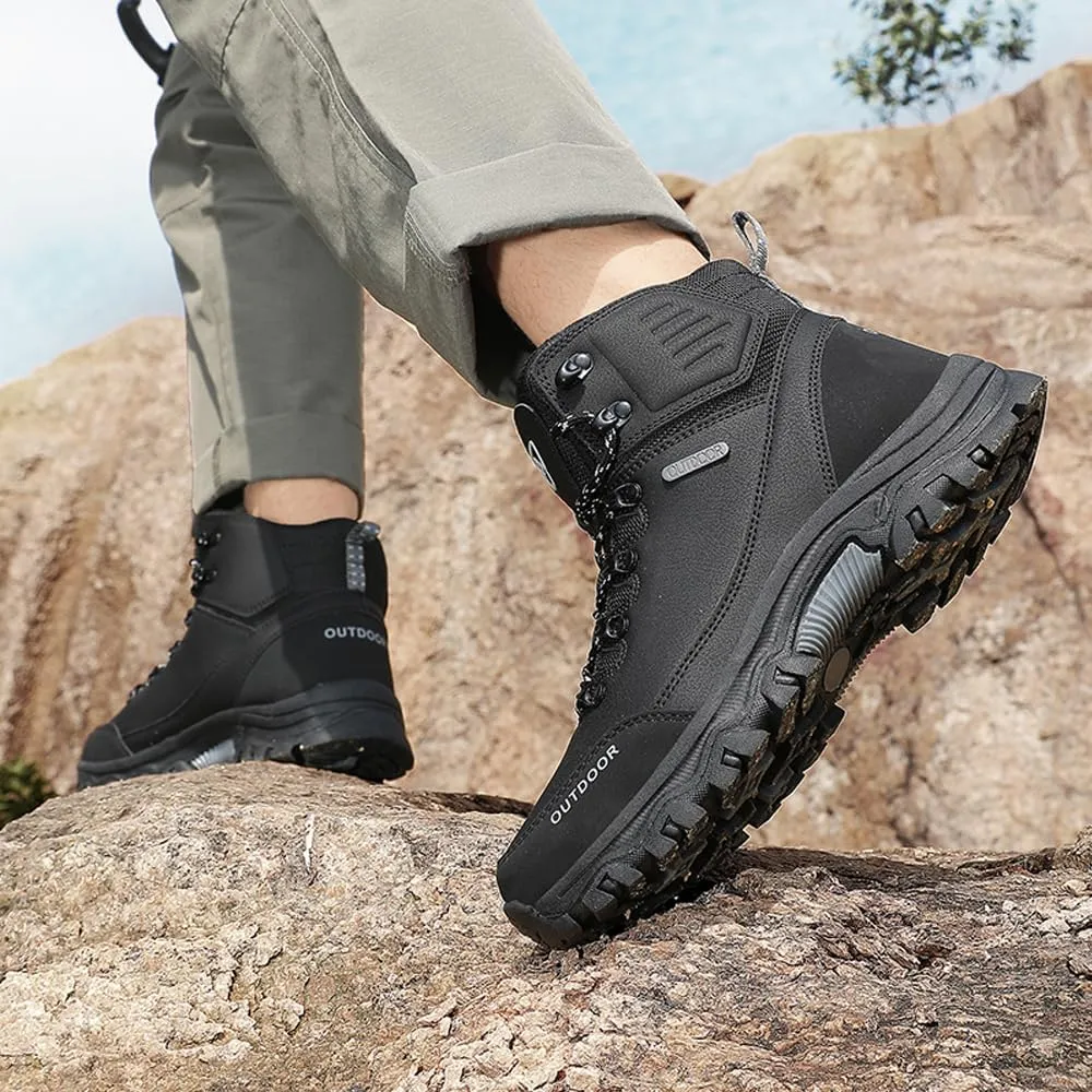 Succttssful Men's Breathable Hiking Trekking Boots for Outdoor - Comfortable Backpacking Boots for Traveler
