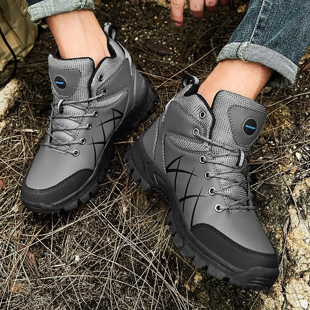 Succttssful Men's Breathable Hiking Trekking Boots for Outdoor - Comfortable Backpacking Boots for Traveler