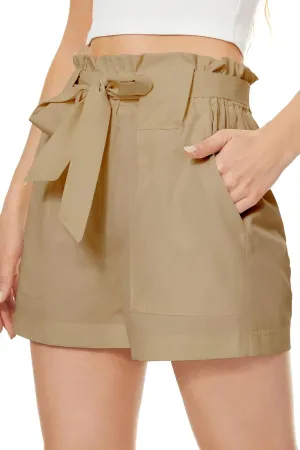 SWEET POISON Womens Bowknot Shorts for Summer Casual High Waist Beach Shorts（S-2XL）
