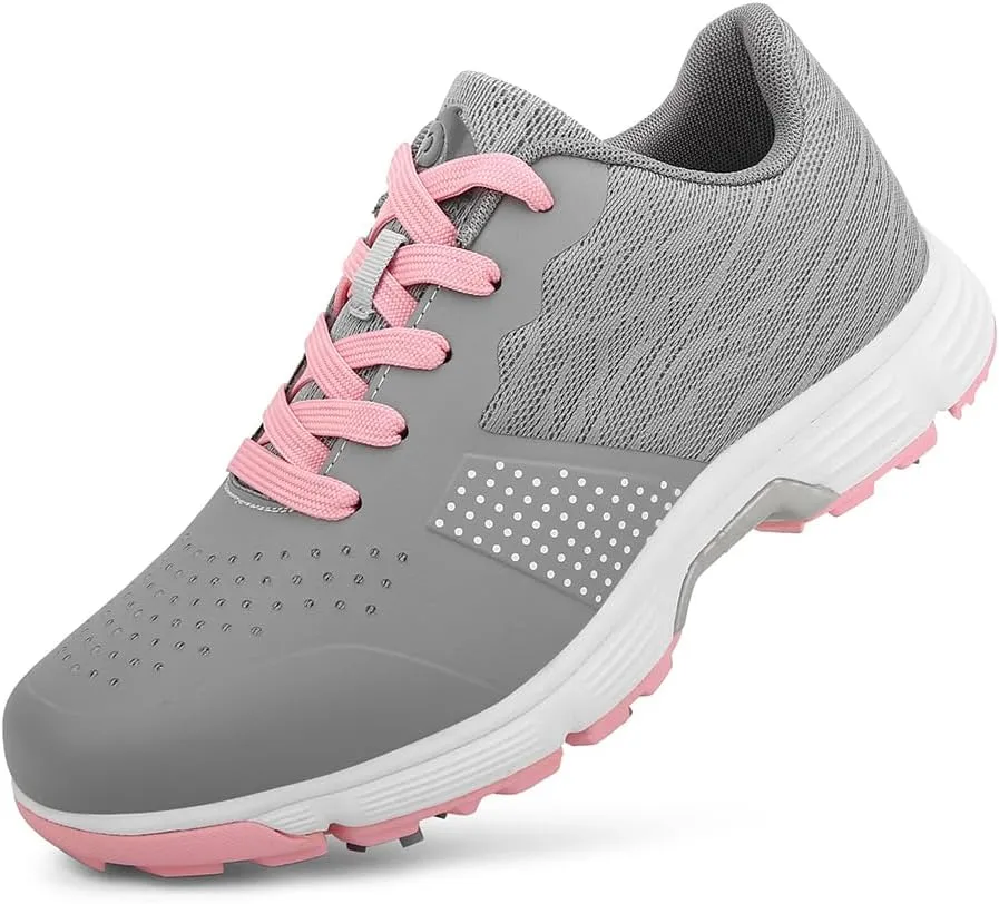 THESTRON Women's Golf Shoes Ladies Golf Sports Sneakers Spikes Women Golf Wears Spikeless Girls Golf Walking Sneakers