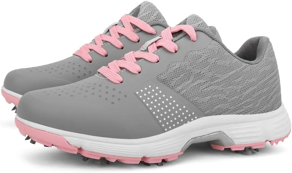 THESTRON Women's Golf Shoes Ladies Golf Sports Sneakers Spikes Women Golf Wears Spikeless Girls Golf Walking Sneakers