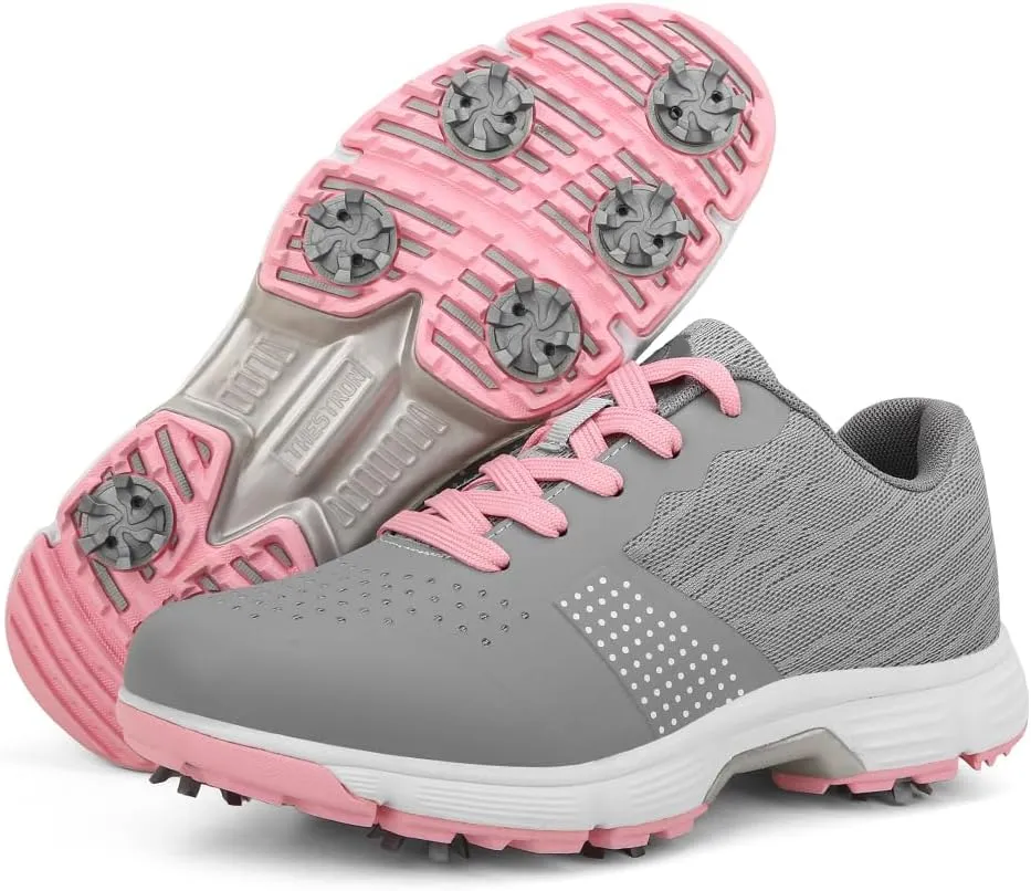 THESTRON Women's Golf Shoes Ladies Golf Sports Sneakers Spikes Women Golf Wears Spikeless Girls Golf Walking Sneakers