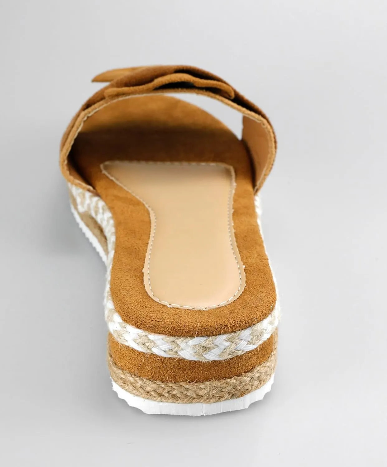 TOCONFFON Women's Low Wedge, Platform Sandals with Bow Details