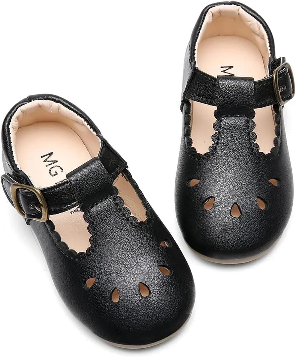 Toddler Girl Dress Shoes Mary Jane Ballerina Flats Party School Shoes Bowknot Wedding Princess Shoes