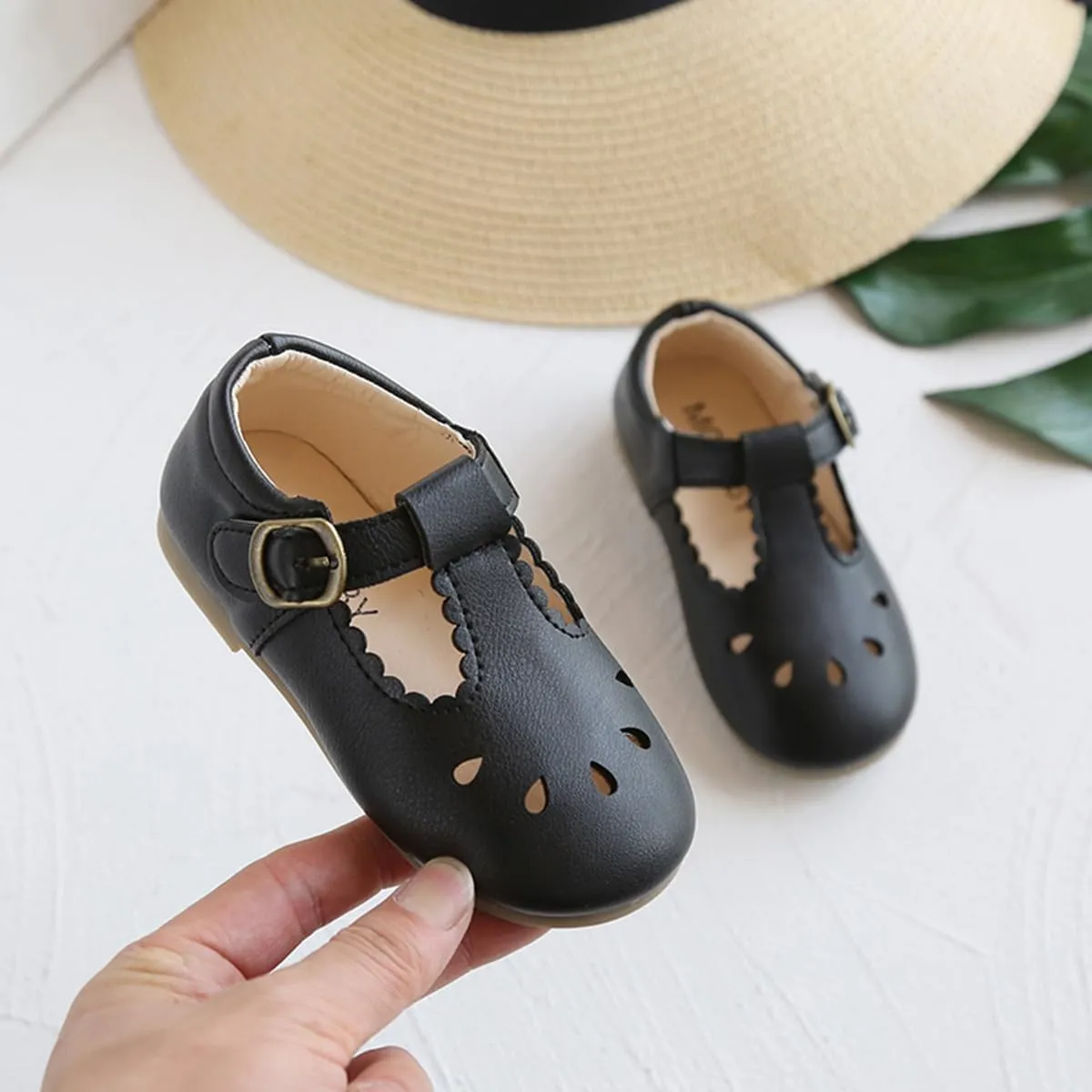 Toddler Girl Dress Shoes Mary Jane Ballerina Flats Party School Shoes Bowknot Wedding Princess Shoes