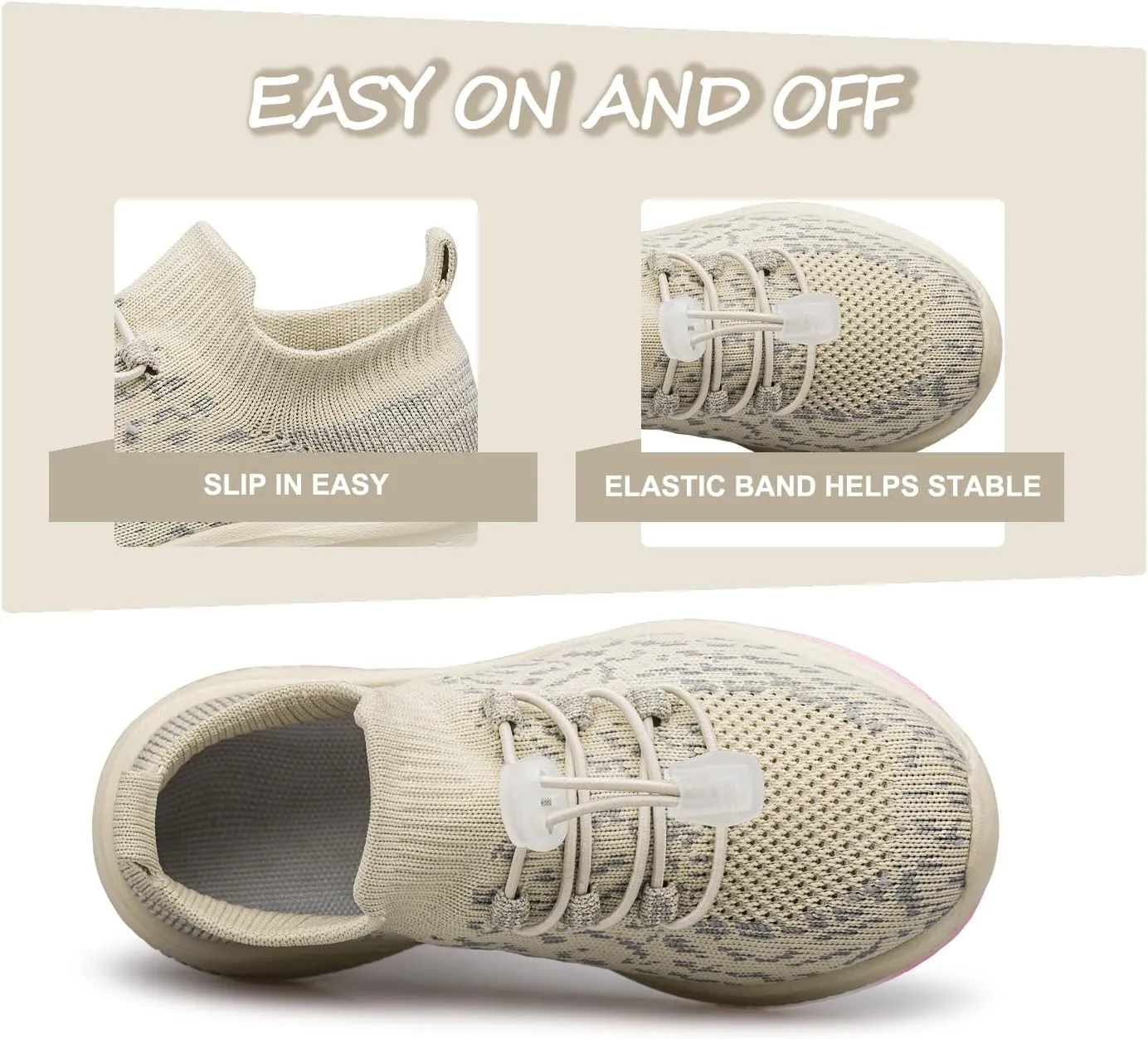 Toddler/Little Kid/Big Kid Boys Girls Shoes Kids Sneakers Lightweight Breathable Athletic Running Tennis Fitness School Child Sock Shoes