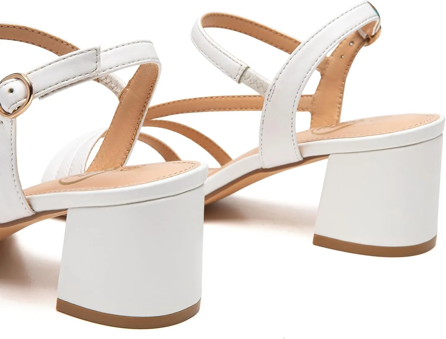 Trary Strappy Heels for Women, Sandals Women Dressy, 2.16 inch Low Block Heels for Women